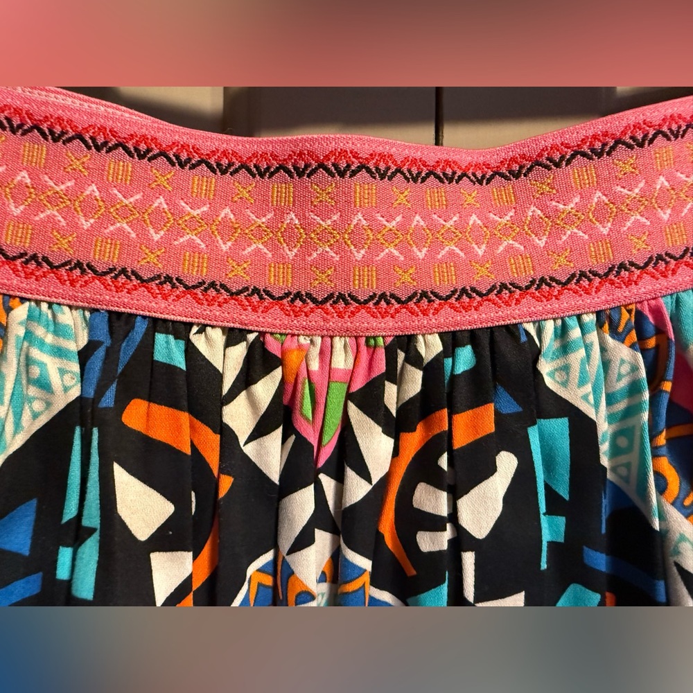 Flying Tomato Multicolor Geometric Midi Skirt - Picture 3 of 4